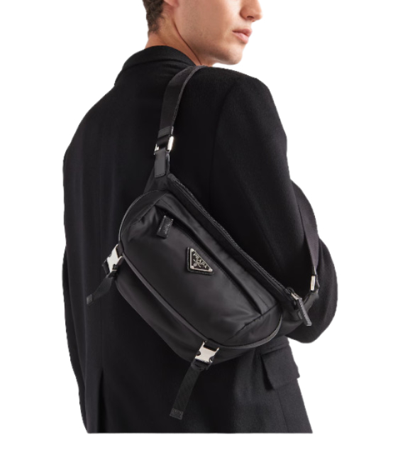 Re-Nylon Saffiano Leather Shoulder Bag