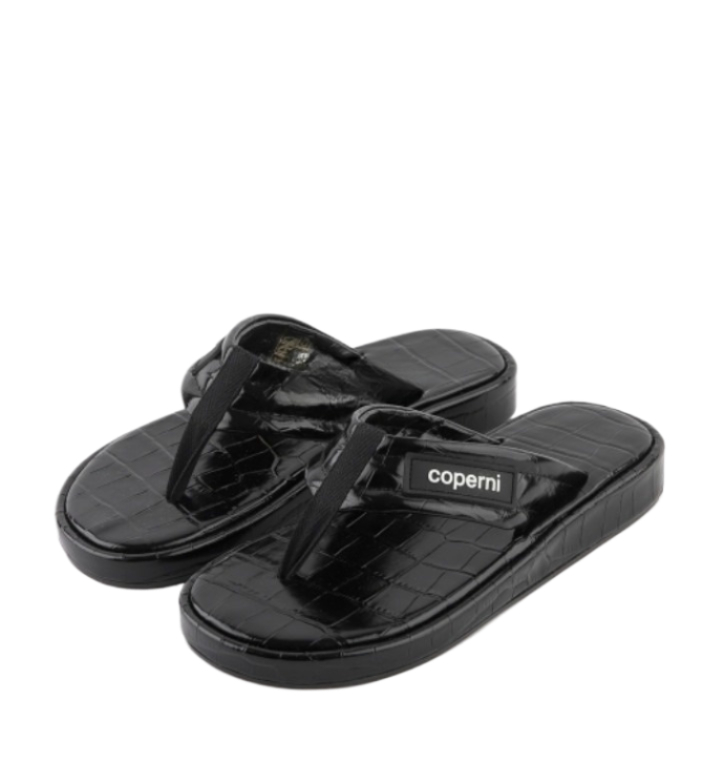 Croco Branded Flip Flops
