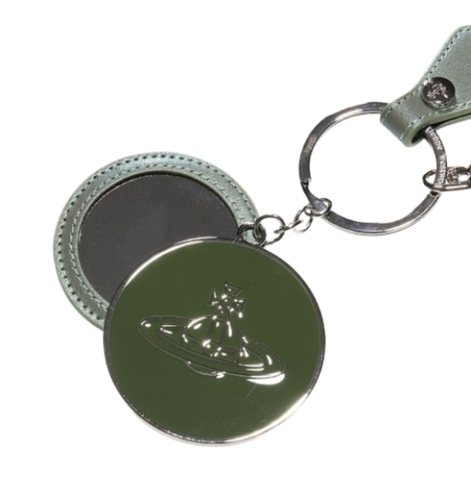 Pearlized Leather Thin Line ORB Mirror Keyring