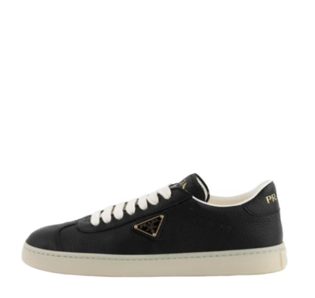 Logo leather sneakers