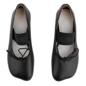 (W) MM6 Maison Margiela Anatomic Numeric Ballerinas Black