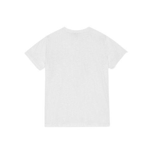 White Thin Jersey Gogo Relaxed Short Sleeve T-Shirt
