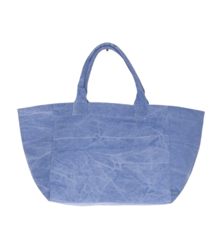 Blue Oversized Canvas Tote Bag