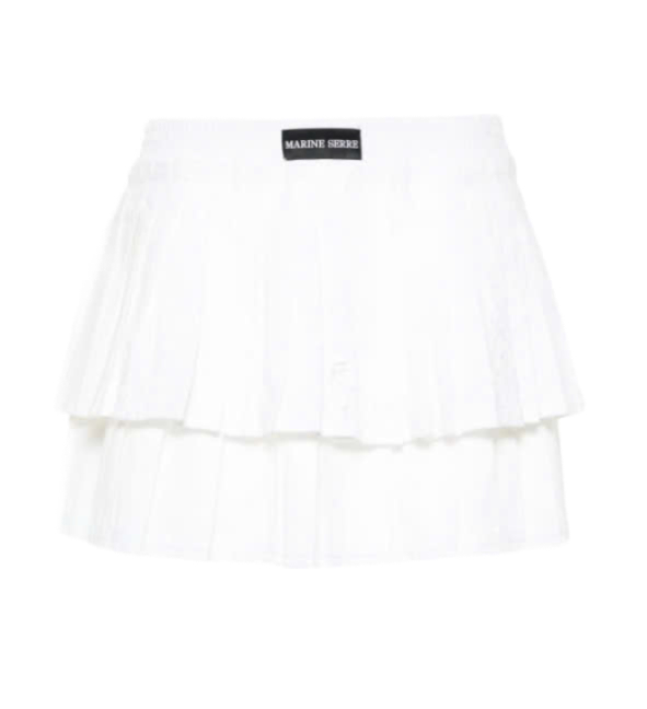 Pleated mini skirt