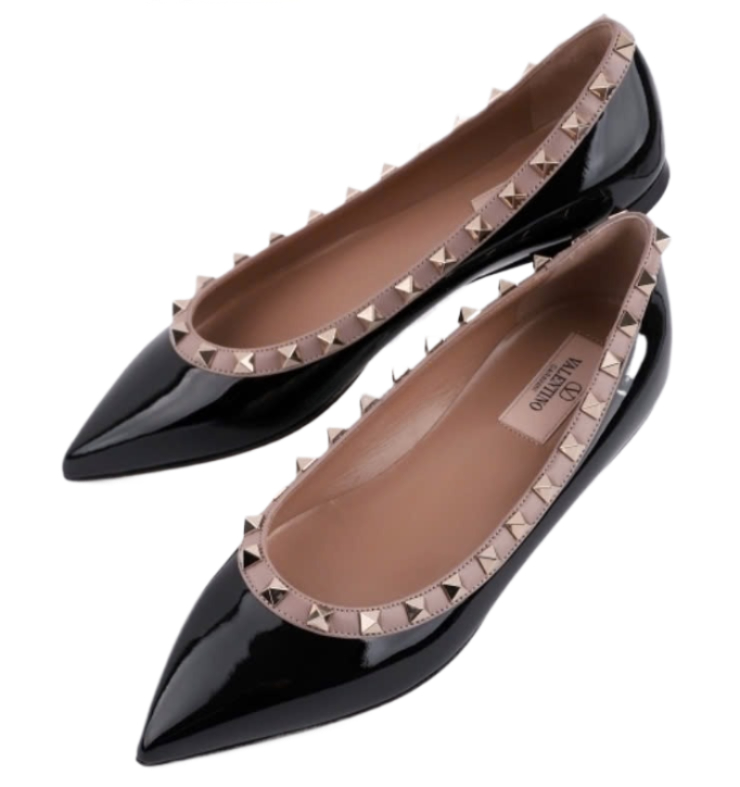 Patent leather lacquered ballerina