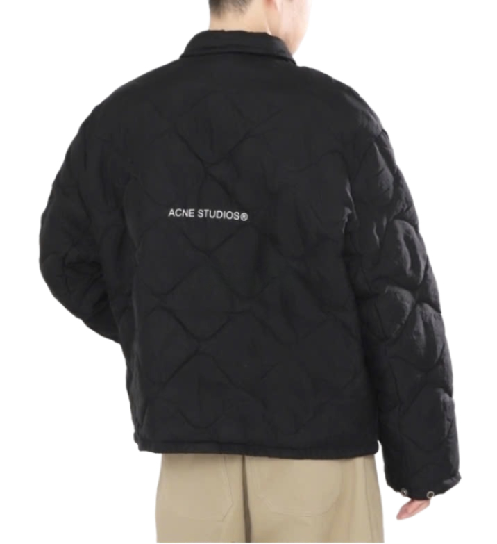 Logo quilted padded jacket