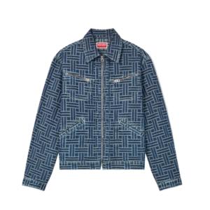 24FWWave Embroidery Trucker Denim Jacket