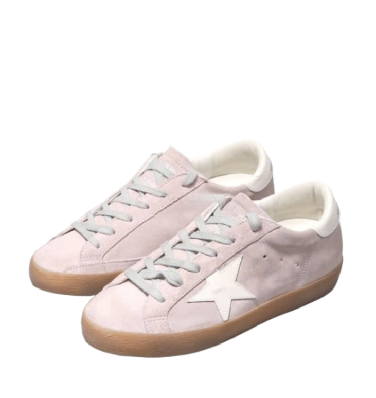 Superstar Classic Pink Suede White Leather Star & Heel