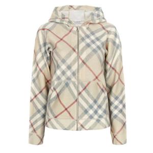 IDS 24FW Pale Stone Check Wool Hooded Zip-up Jacket