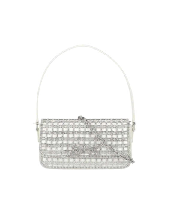 Crystal Bow Embellished Shoulder Bag