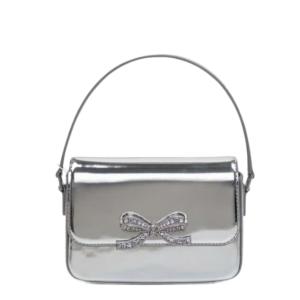 Crystal Bow Embellished Tote Bag