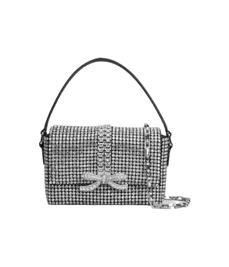 Crystal Bow Embellished Tote Bag