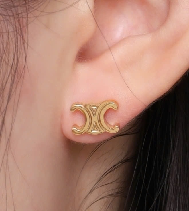 Triomphe logo earrings