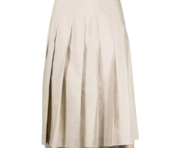 24FWClassic Typewriter Midi Pleated Skirt