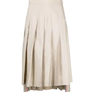 24FWClassic Typewriter Midi Pleated Skirt