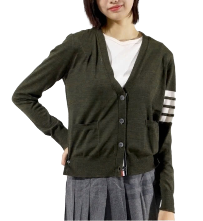 24FWOur 4-Bar Relaxed V-Neck Cardigan