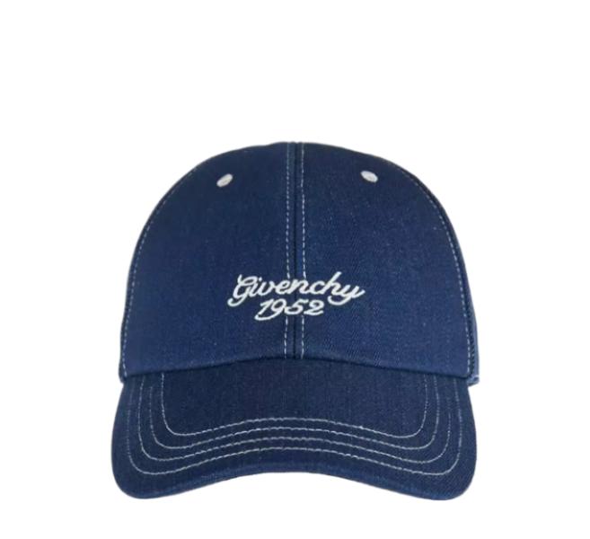 Denim embroidered cap