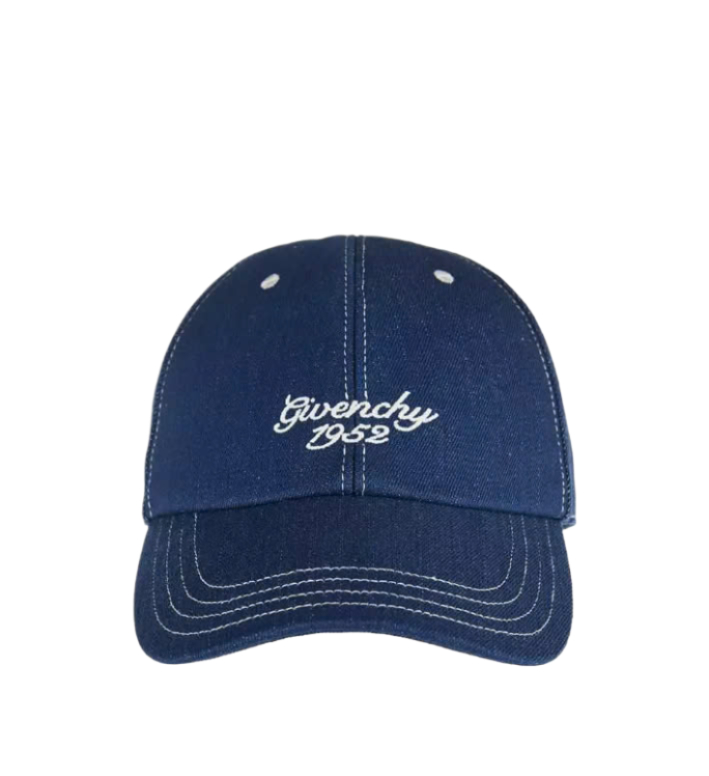 Denim embroidered cap