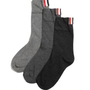 24FWTonal Grey Cotton 3-Pack Ankle Length Socks