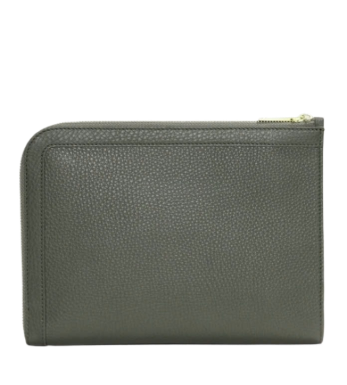 24FWPebble Grain Mini Gusset Folio Clutch Bag