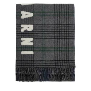 Double check wool scarf