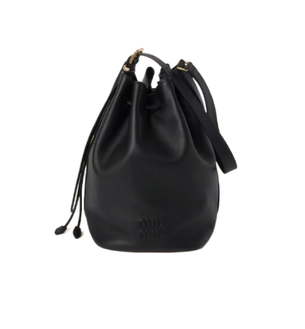 Leather bucket bag