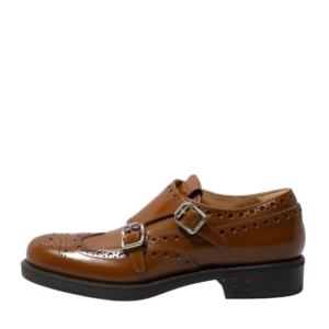 Church's X Miu Miu Brushed Leather Double Monk Brogues