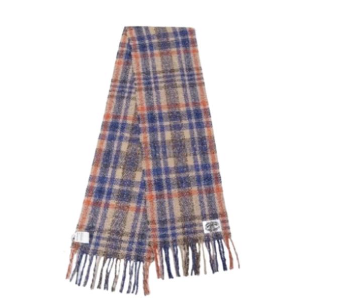 24FWPlaid Fringe Scarf 