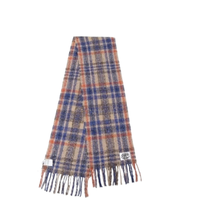 24FWPlaid Fringe Scarf 