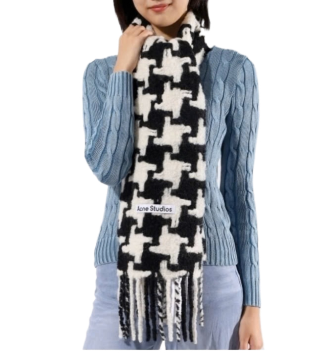 24FW Houndstooth scarf