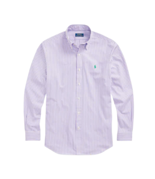 24FWPony Logo Embroidered Stripe Cotton Shirt