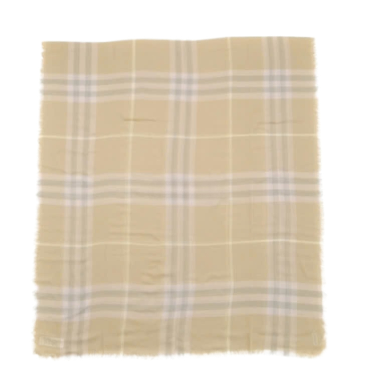 24FWCheckered wool scarf 