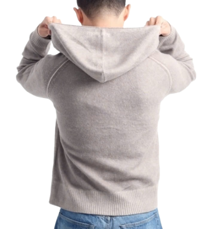 Hooded zipper sweater