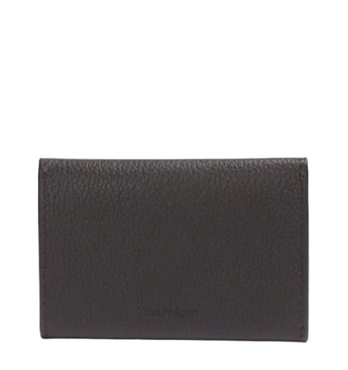 AC Stud Grained Leather Card Holder