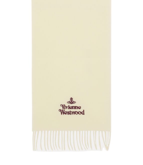 Vivienne Westwood Logo embroidered wool muffler