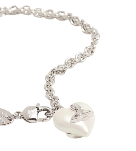 Cheryl Heart Pearl Pendant Bracelet