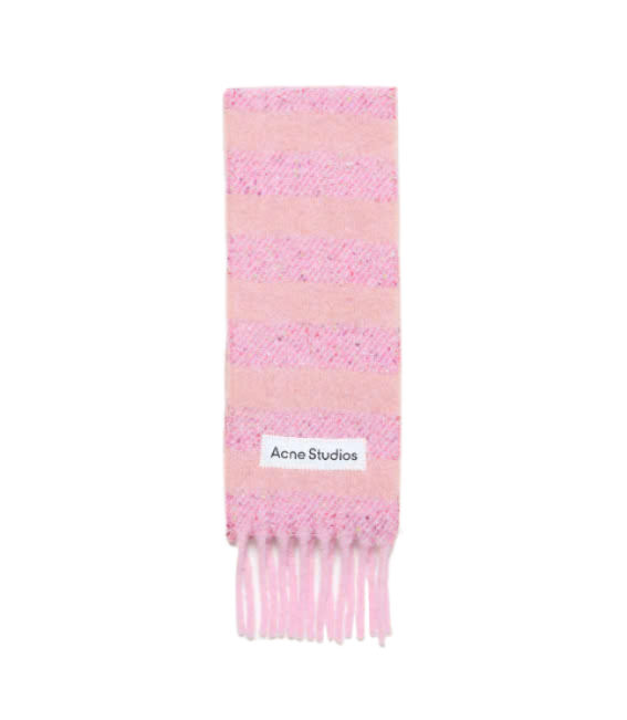 Mohair Stripe Scarf-Slim