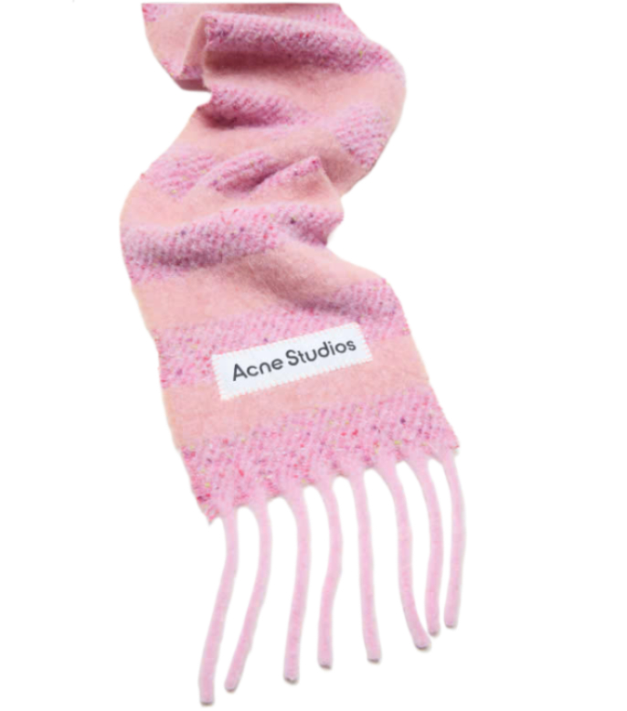 Mohair Stripe Scarf-Slim