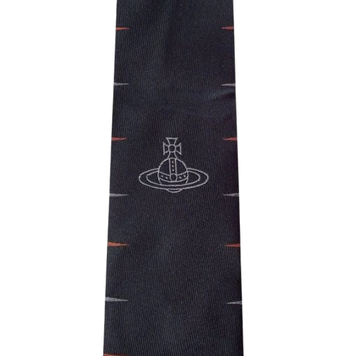 ORB Logo Embroidered Silk Tie