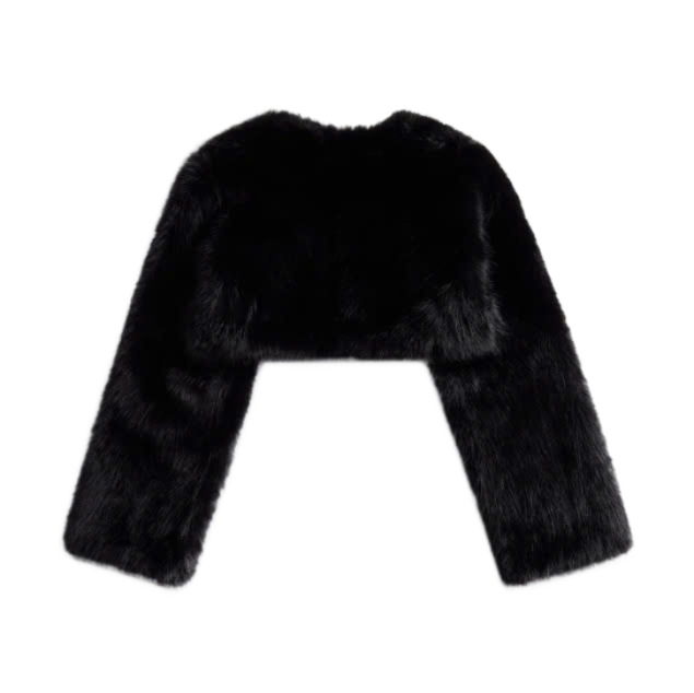 ALYANA Drawstring Faux Fur Jacket 