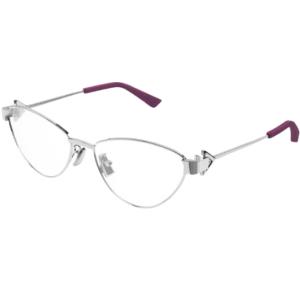 Silver Cat Eye Frame Glasses 