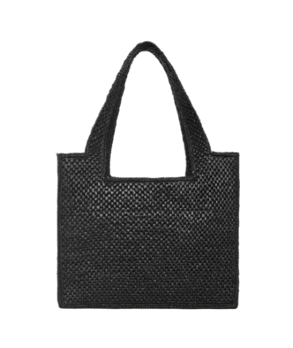 FONT LOGO EMBROIDERED RAFIA SMALL TOTE BAG