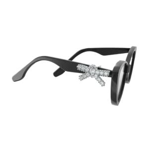 SHUSHU/TONG YVMIN Side Crystal Bow Embellished Glasses