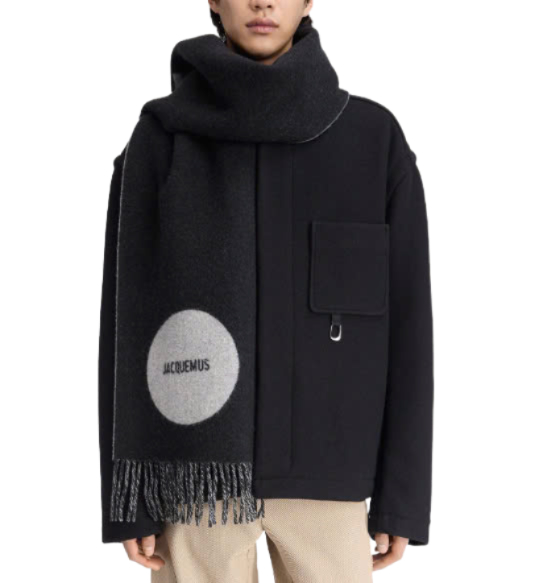 Ronde Curry Logo Jacquard Wool Muffler