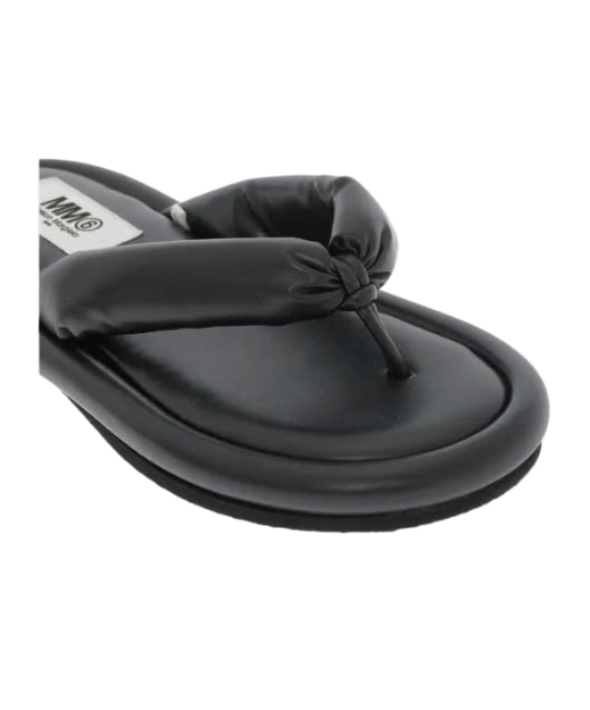 Solid Color Faux Leather Flip Flop