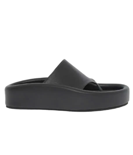 Faux Leather Thong Sandals