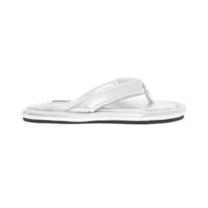 Laminated Faux Leather Flip Flop