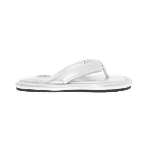 Laminated Faux Leather Flip Flop