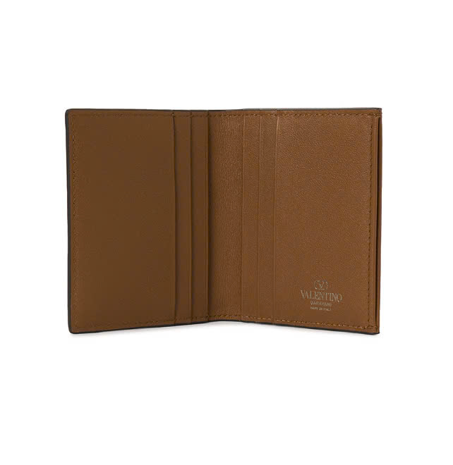 V Logo Signature Men's Card Wallet