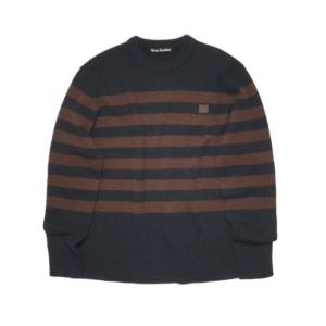 Nimah Stripe Face Sweater Black Brown